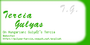 tercia gulyas business card